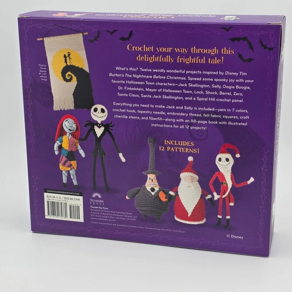 Disney Nightmare Before Christmas Crochet Kit DIY Craft 12 Patterns Jack Sally